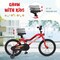 LED Lighted 18-Inch Kids Bike with Training Wheels for Children Aged 4-8 - 52.5" L x 21.5" W x 30" H